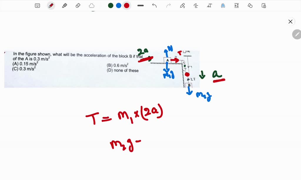 SOLVED: In The Figure Shown, What Will Be The Acceleration Of The Block ...