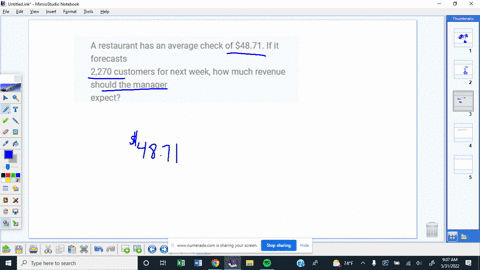 a-restaurant-has-an-average-check-of-4871-if-it-forecasts-2270-customers-for-next-week-how-much-revenue-should-the-manager-expect-89541