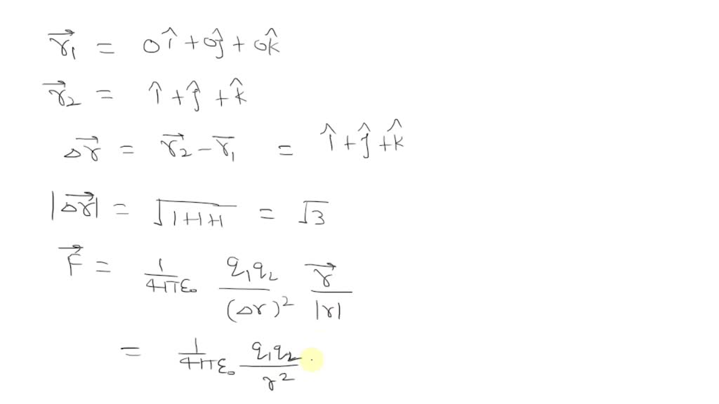 SOLVED 'Point charges of 1 nC and 2 nC are located at (0, 0, 0) and