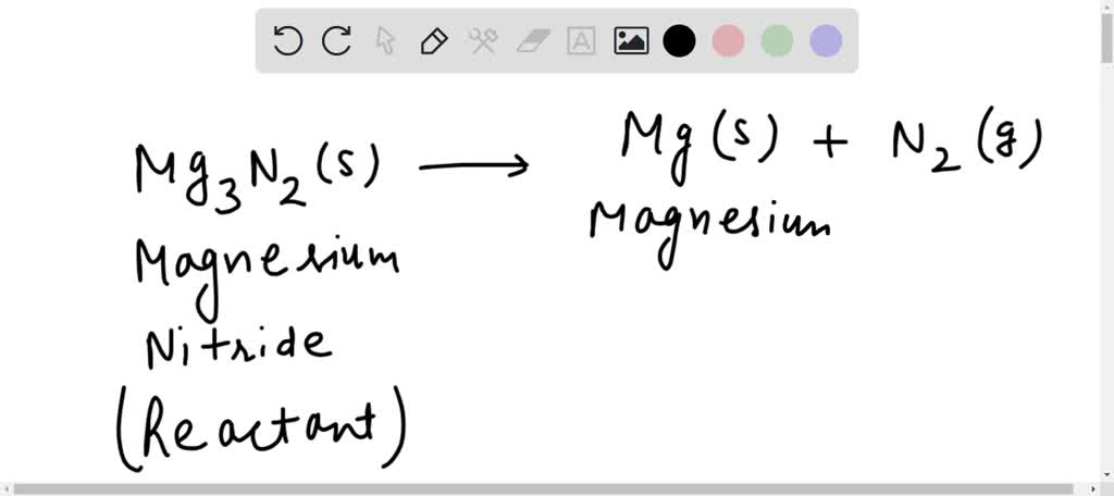 SOLVED: Mg3N2(s) â†’ Mg(s) + N2(g)