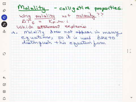 the-equation-used-to-calculate-the-change-in-freezing-point-tf-of-a-substance-is-tfkfm-where-kf-is-the-freezing-point-depression-constant-and-m-is-the-molality-of-the-solution-which-of-the-s-43247