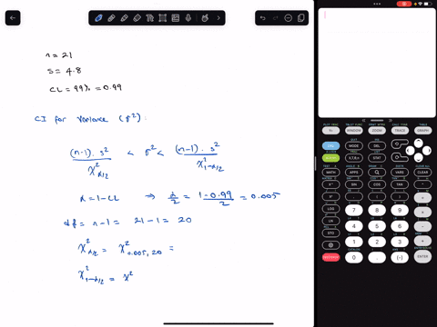 the-waiting-times-in-minutes-of-a-random-sample-of-21-people-at-a-bank-have-a-sample-standard-deviation-of-48-minutes_-construct-a-confidence-interval-for-the-population-variance-and-the-pop-93065
