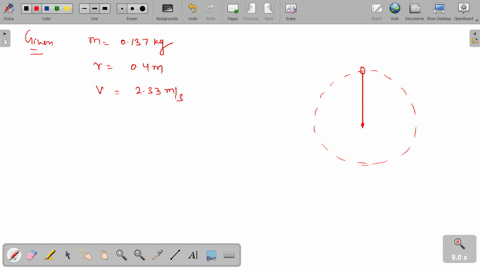 a-0137-kg-mass-on-a-string-is-swung-in-a-vertical-circle-of-radius-0400-m-at-the-top-of-the-circle-it-moves-at-233-mls-what-is-the-tension-in-the-string-at-that-point-unit-n-48164