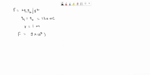two-m-58-g-point-charges-on-10-m-long-threads-repel-each-other-after-being-charged-to-9-120-nc-as-shown-in-ihe-figure-figure-part-a-what-is-the-angle-0-you-can-assume-that-is-small-angle-exp-83871