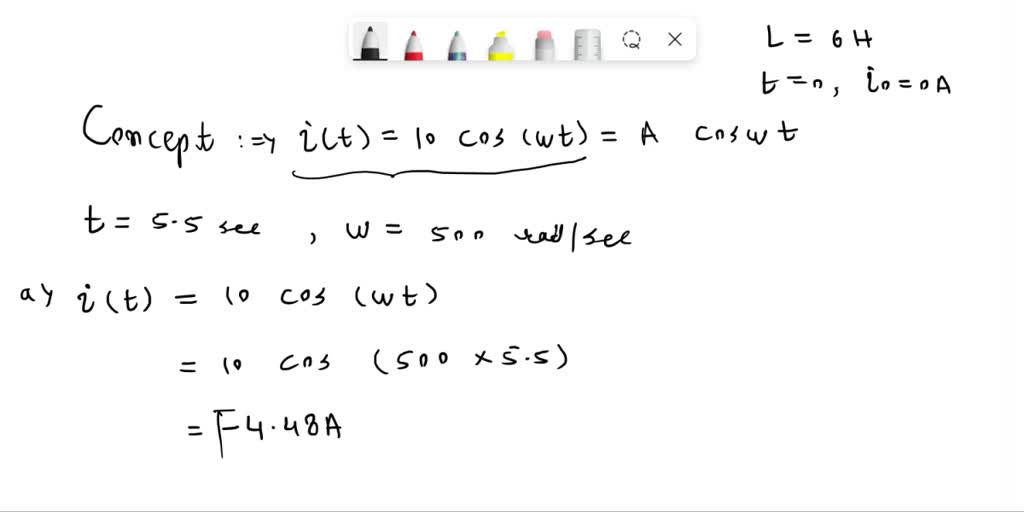 SOLVED Problem I An AC current source is connected to an inductor