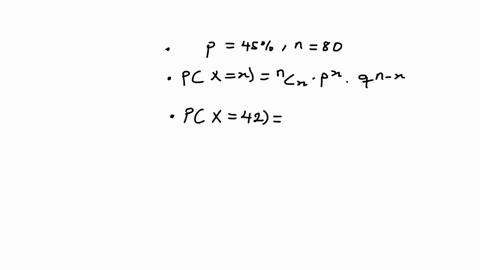 airlines-report-that-45-of-its-flights-are-on-time-in-a-random-sample-of-80-flights-what-is-the-probability-that-exactly-42-will-be-on-time-41971