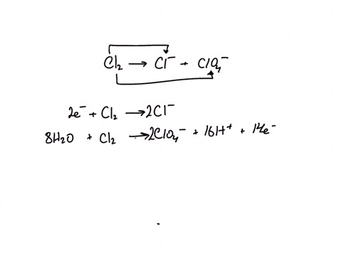 in-basic-solution-molecular-chlorine-cl-2-reacts-with-hydroxide-ions-oh-to-yield-chloride-ions-cl-and-chlorate-ions-clo-4-hint-this-is-a-disproportionation-reaction-in-which-the-element-chlo-08542
