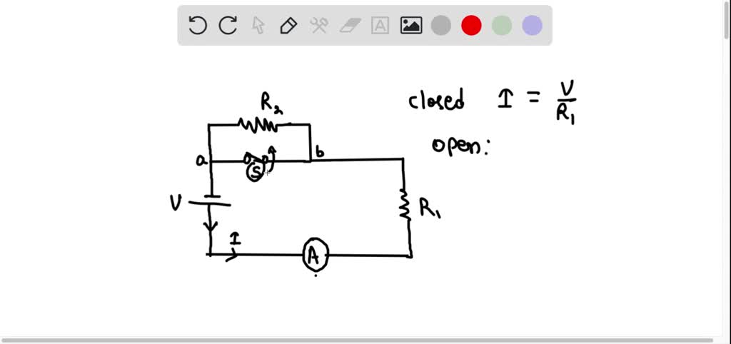 SOLVED: In the figure below, the current is measured with the ammeter ...