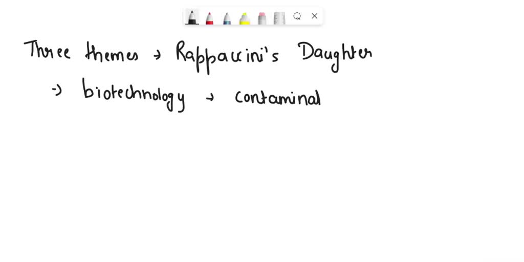 SOLVED Several of the major themes in Hawthorne's "Rappaccini's