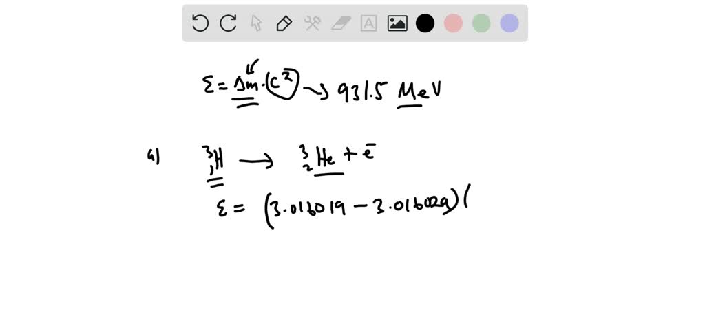 SOLVED: Calculate the energy released when tritium, 3/1 H β- decays ...