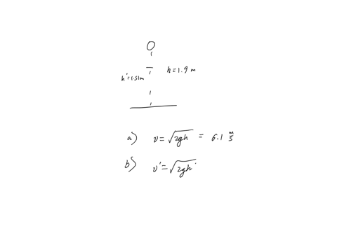 a-soft-tennis-ball-is-dropped-onto-a-hard-floor-from-a-height-of-190-m-and-rebounds-to-a-height-of-151-m-assume-that-the-positive-direction-is-upwarda-calculate-its-velocity-just-before-it-s-89889