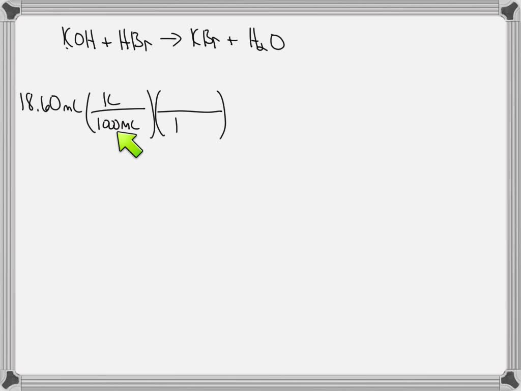 SOLVED: An acid-base neutralization reaction was carried out as shown