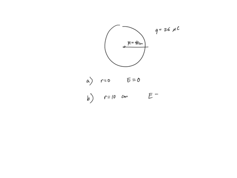 a-solid-sphere-of-radius-400-cm-has-a-total-positive-charge-of-260-c-uniformly-distributed-throughout-its-volume-calculate-the-magnitude-of-the-electric-field-a-0-cm-b-100-cm-c-400-cm-and-d-33712