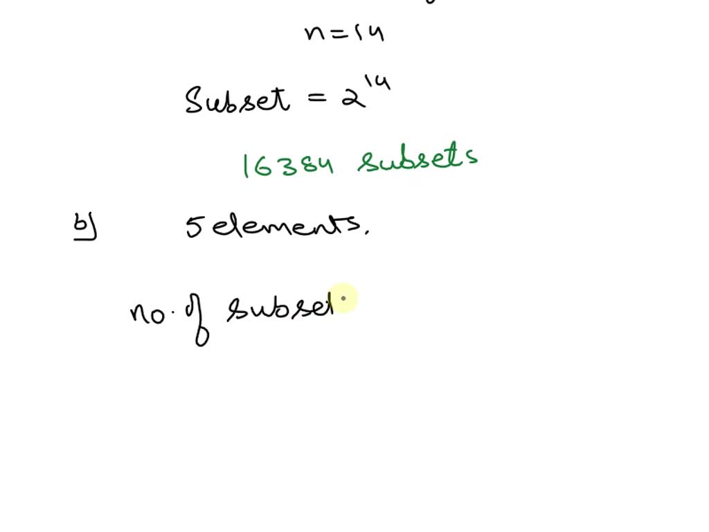 How many subsets of five elements each can be made from a set of seven ...