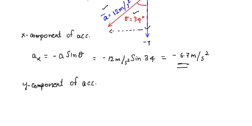 SOLVED: Find the x- and y-components of the vector aâƒ— = (12 m/s^2, 34 ...