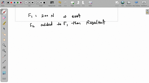 a-force-vector-points-due-east-and-has-a-magnitude-of-200-newtons-a-second-force-is-added-to-the-resultant-of-the-two-vectors-has-a-magnitude-of-400-newtons-and-points-along-the-eastwest-line-find-the