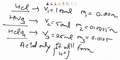 what-is-the-ph-of-a-solution-made-by-mixing-100-ml-of-0010-m-hcl-50-ml-of-00035-m-hno3-aq-and-25-ml-of-00125-m-hclo4-aq-15-21-55-85-125-76926