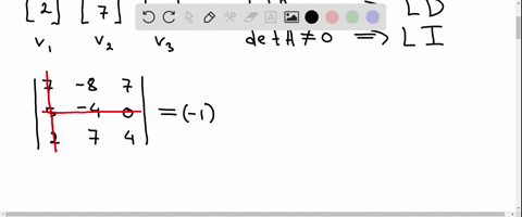 use-determinants-to-decide-if-the-set-of-vectors-is-linearly-independent-8-the-determinant-of-the-matrix-whose-columns-are-the-given-vectors-is-simplify-your-answer-is-the-set-of-vectors-lin-57519