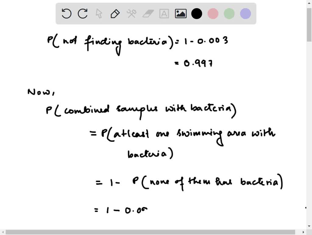 SOLVED To reduce laboratory costs, water samples from two public swimming pools are combined