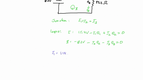 write-out-the-key-physics-equations-kvl-and-kcl-for-the-circuit-then-solve-for-all-currents-and-voltages-for-every-item-in-the-circuit