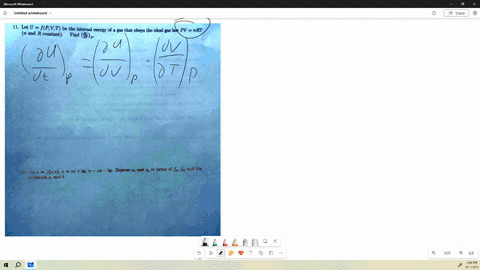 let-urvt-be-the-internal-energy-of-gas-that-obeys-tbe-ideal-gas-law-pv-nrt-n-and-r-constant-find-p-ja-fto0-w-o-m-v-g-gqetza-g0j-expee-sd-in-turng-at-jwv-jv-buud-ebg-81978