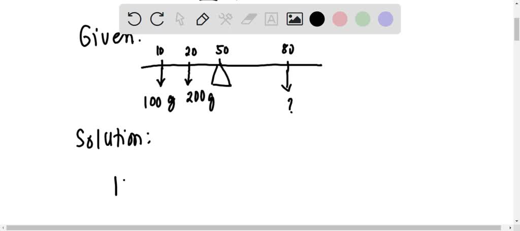SOLVED: A 200 gram meter stick has a center of mass at the 50 cm mark ...