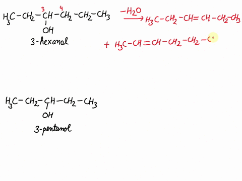 explain-why-two-products-are-formed-from-the-dehydration-of-3-hexanol-but-only-one-product-is-formed-from-the-dehygrtion-of-3-pentanol-consider-structural-isomers-only-not-cisltrans-stereois-85959