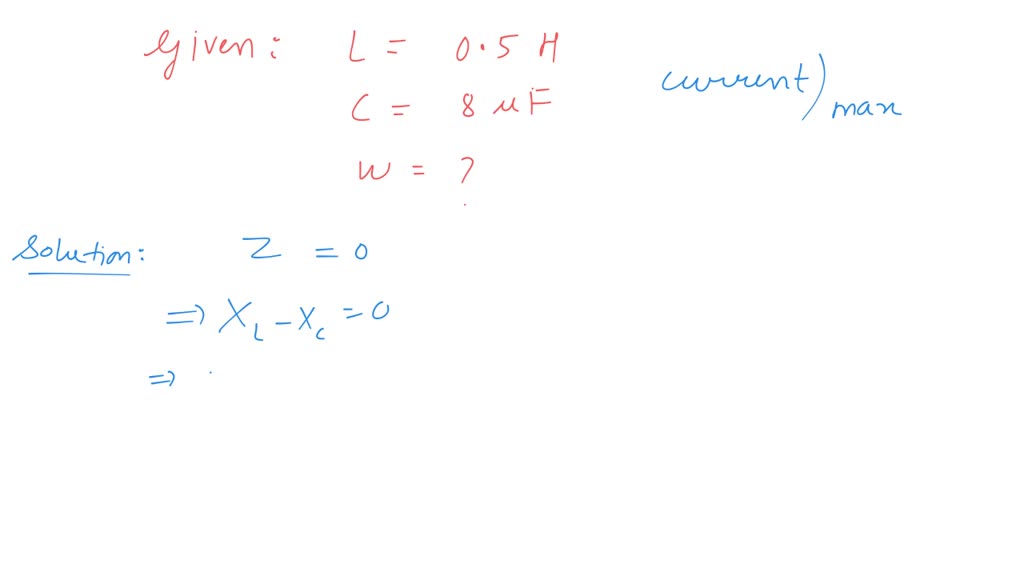 SOLVED An oscillator circuit consists of an inductance of 0.5mH and a