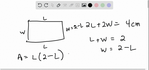 if-a-rectangle-with-length-l-and-width-w-has-a-perimeter-of-4cm-what-are-the-dimensions-of-the-rectangle-with-the-largest-area-and-what-is-that-area-83455