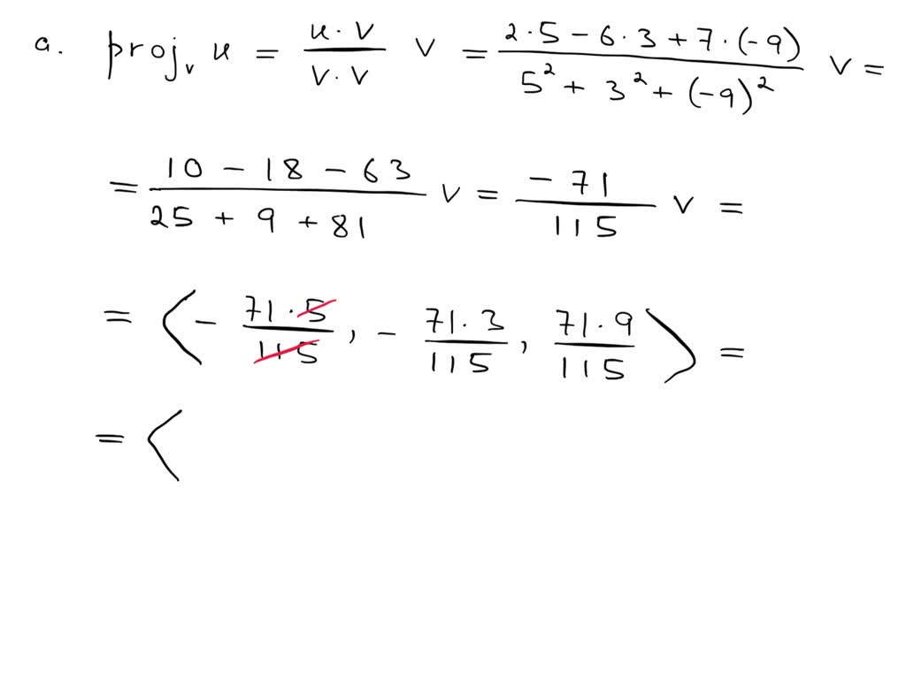 Find The Vector Component Of U Orthogonal To V