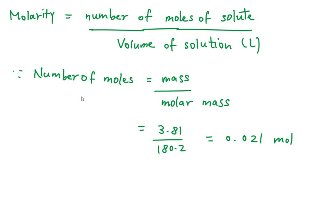 SOLVED: In a biochemical assay, a chemist needs to add 3.81 g of ...