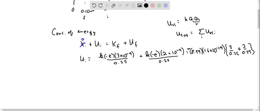 SOLVED:Two stationary point charges $+$3.00 nC and $+$2.00 nC are ...