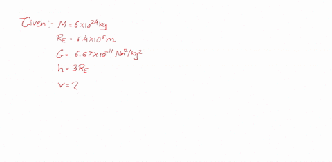 what-is-the-gravitational-potential-due-to-the-earth-at-a-point-which-is-at-a-height-of-3re-above-the-surface-of-the-earth-mass-of-the-earth-is-61024-kg-radius-of-the-earth-6400-km-and-g-66710-11-nm2-