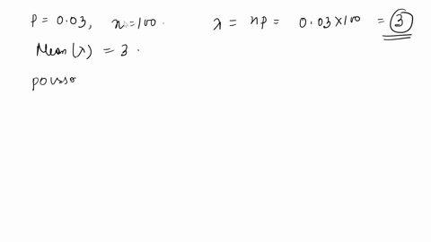 salesperson-has-found-that-the-probability-of-a-sale-on-single-contact-is-003-if-the-salesperson-contacts-100-prospects-use-the-poisson-approximation-to-find-the-probability-of-making-at-lea-25494