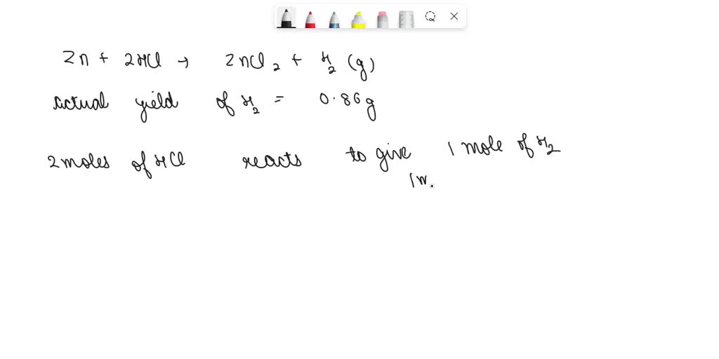 SOLVED Zinc reacts with Hydrochloric acid to produce Zinc (II