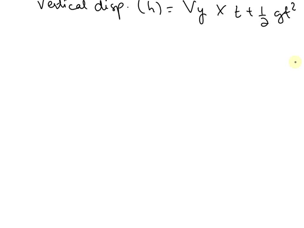 SOLVED A cannonball is launched horizontally from the top of a 110 m