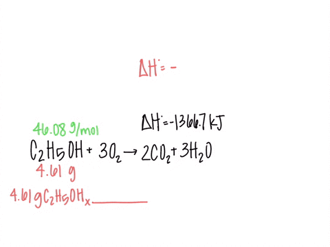 how-much-heat-will-be-released-when-461-g-of-ethanol-c2h5oh-reacts-with-excess-o2-according-to-the-following-equation-c2h5oh-3-o2-2-co2-3-h2o-h-13667kj-10616