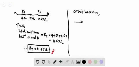 consider-the-combination-of-resistors-shown-in-figure-p-188-a-find-the-equivalent-resistance-between-point-a-and-b-b-if-a-voltage-of-350-mathrmv-is-applied-between-points-a-and-b-find-the-current-in-e