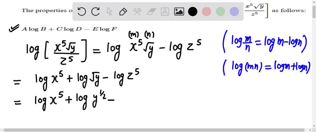 Solved: 'the Properties Of Logarithms In This Section Can Be Used To 