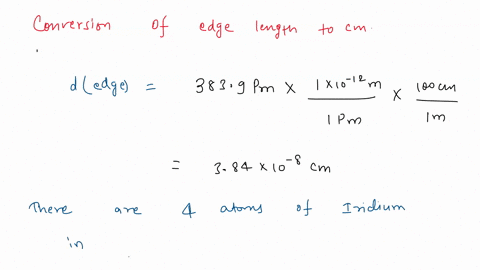iridium-metal-crystalizes-in-a-face-centered-cubic-structure-the-edge-length-of-the-unit-cell-was-found-by-x-ray-diffraction-to-be-3839-pm-the-density-of-iridium-is-2242gcm3-calculate-the-ma-61586