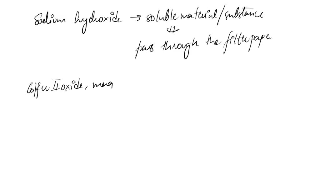 SOLVED Which substance could not be removed by filtration? A. Copper