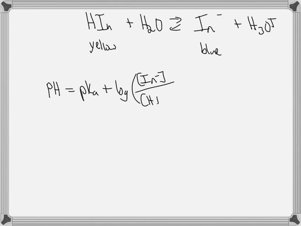 SOLVED: The green acid-base indicator of bromocresol is a weak acid ...