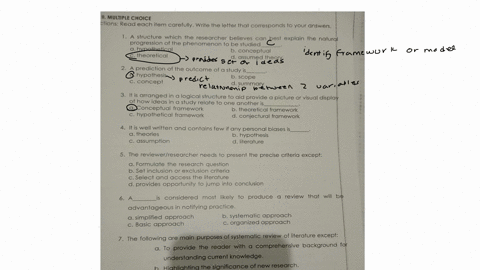 ii-multiple-choice-ctions-read-each-item-carefully-write-the-letter-that-corresponds-to-your-answers-1-a-structure-which-the-researcher-believes-can-best-explain-the-natural-progression-of-the-phenome