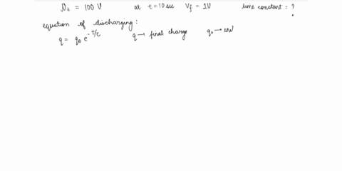 capacitor-with-an-initial-potential-difference-of-00-is-discharged-through-resistor-when-switch-between-them-is-closed-a-att100-the-potentinl-diflerence-across-the-capacitor-is-a-what-is-the-83802