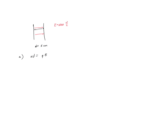 a-proton-is-moved-from-negative-to-the-positive-plate-of-a-parallel-plate-arrangement-the-plate-are-5cm-apart-and-the-dielectric-field-is-uniform-with-a-magnitude-of-2500nc-a-what-is-the-pro-33795