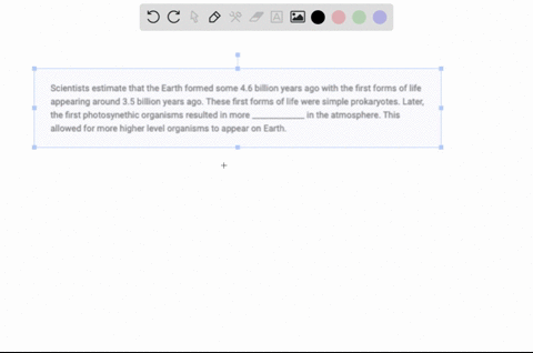 the first evidence of life appeared on earth 35 billion years ago these ...