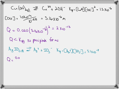 a-will-cooh2-precipitate-from-solution-if-the-ph-of-a-0020-m-solution-of-cono32-is-adjusted-to-85-b-will-aglo3-precipitate-when-20-ml-of-0010-m-aglo3-is-mixed-with-10-ml-of-0015-m-nalo3-ksp-38958