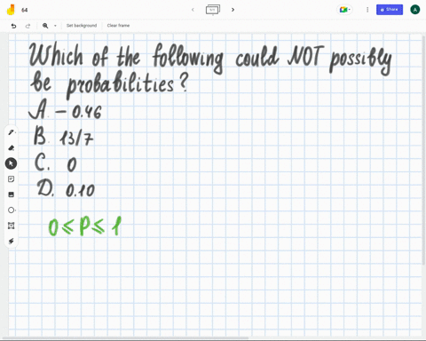 which-of-the-following-could-not-possibly-be-probabilities-a-046-b-137-c-0-d-010-69647