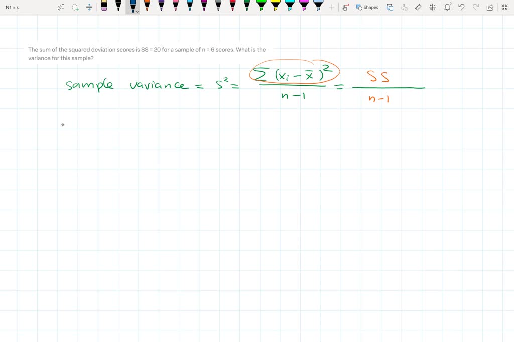 solved-the-sum-of-the-squared-deviation-scores-is-ss-20-for-a-sample