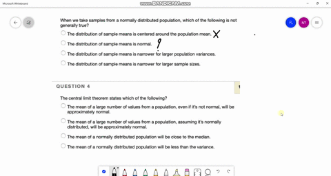 when-we-take-samples-from-normally-distributed-population-which-of-the-following-not-generally-true-the-distribution-of-sample-means-is-centered-around-the-population-mean-the-distribution-o-18054